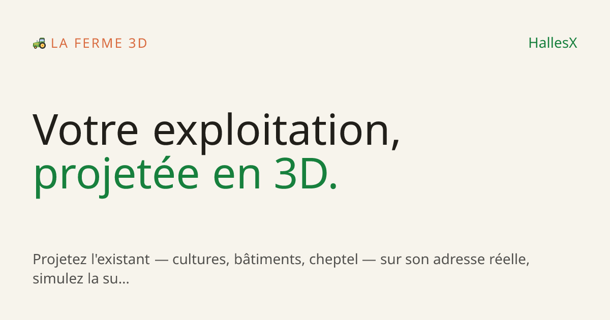 Vignette OG — 🚜 La ferme 3D