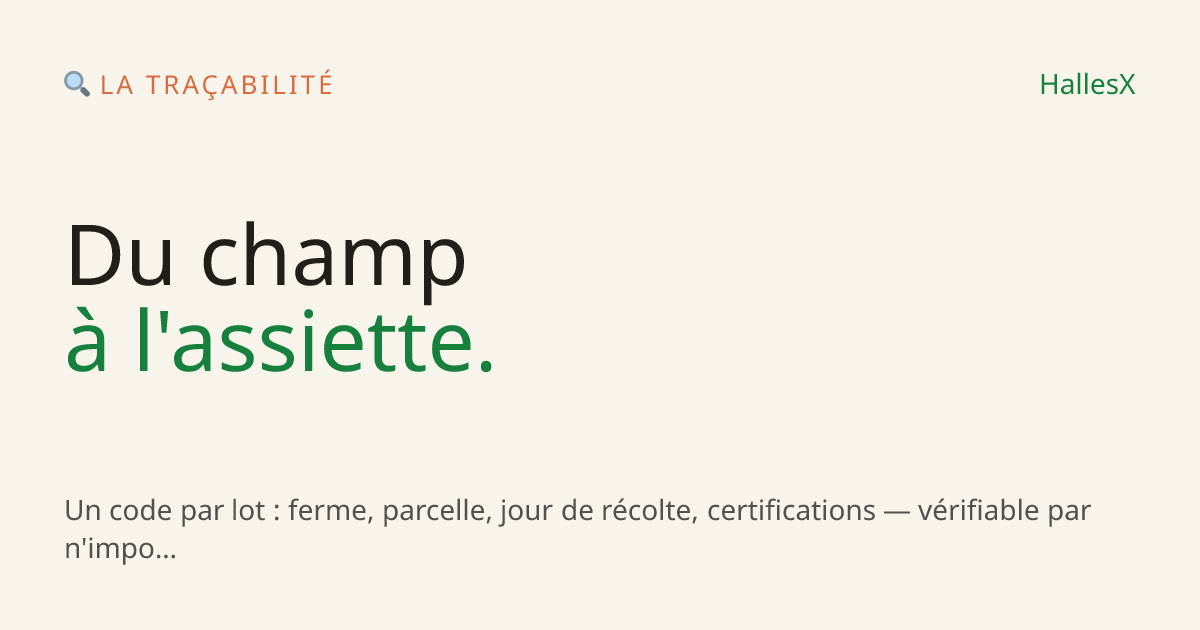 Vignette OG — 🔍 La traçabilité